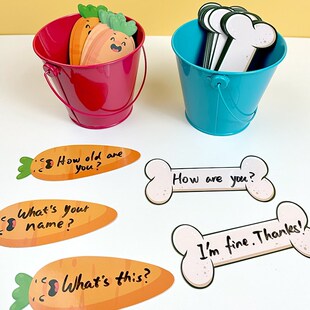 抽签卡片桶小学生儿童幼儿园擦写姓名字课堂互动英语老师教学教具
