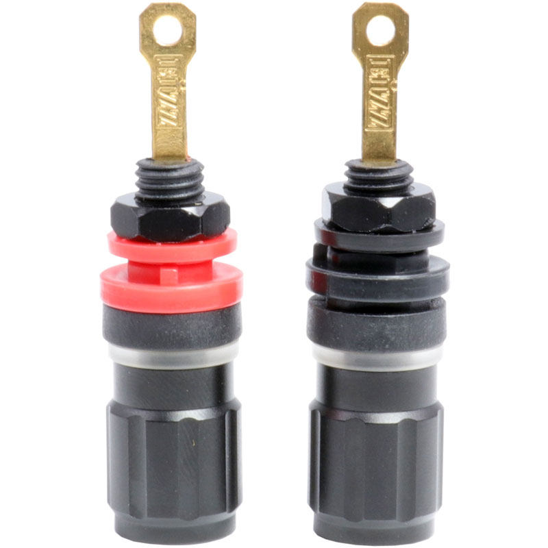 EI紫铜镀金镀铑喇叭功放接线柱音响音箱香蕉插头插座端子单点式