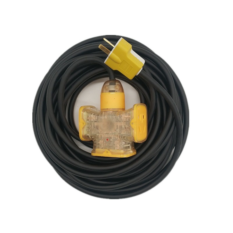 大功率带线地拖插座防爆防摔空调插排10/20/30米接线板拖线板排插