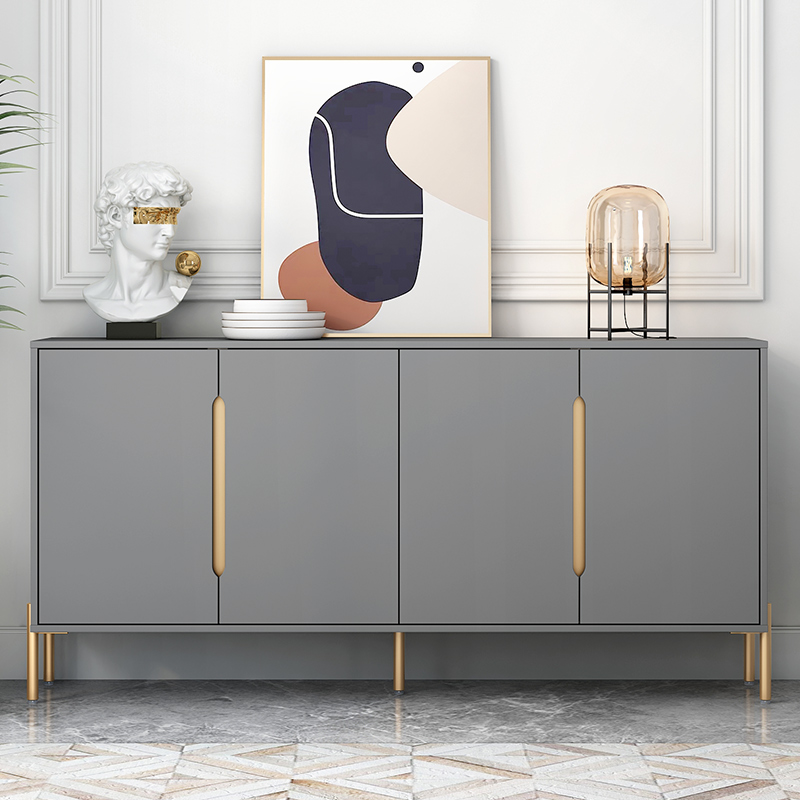 轻奢高款卧室h电视柜窄款小型超薄北欧现代简约厨房餐厅餐边柜家