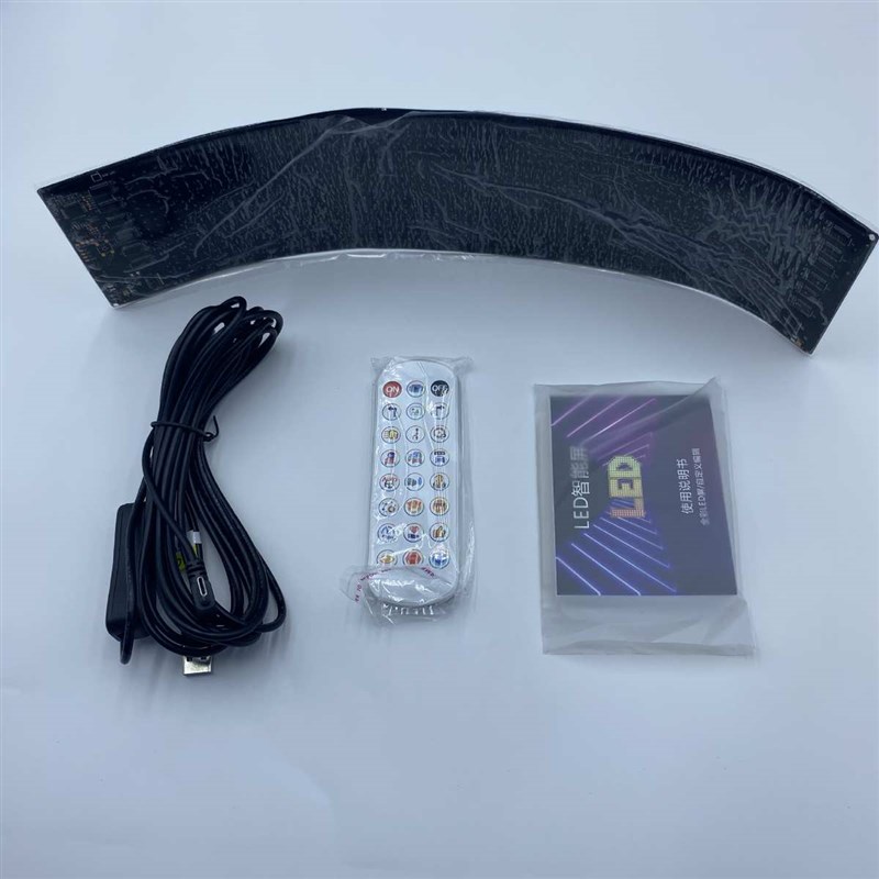 带灯屏声控diy车窗套装遥控声控带汽车软车用氛围12vapp编程 灯