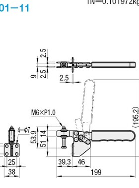 水平式快速夹具 替代MISUMI米思米肘夹MC01-11快速夹钳 工装夹具