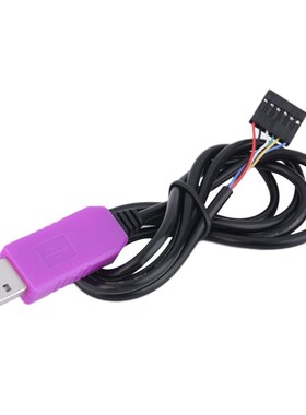 粉红色 6Pin PL2303HXD USB转TTL/RS232 支持WIN/7/8