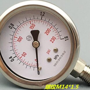 耐高温全不锈钢压力表Y-60BF  1.6MPA 230PSi Y60BF