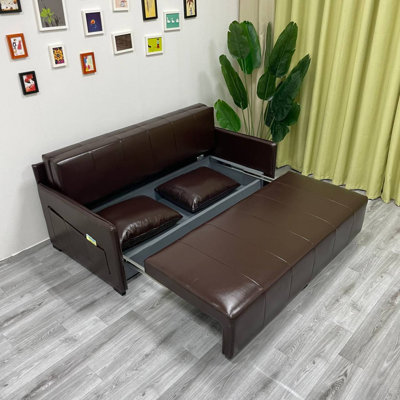 商务折叠两用多功能储物小户型双人客厅卧室酒店休闲皮沙发床