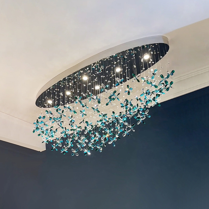 餐厅水晶吸顶灯后现代轻奢客厅设计师艺术大气别墅酒店灯具工厂