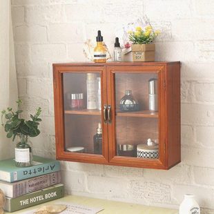 实木墙面客厅卫生间厨房卧室吊柜小柜子壁橱挂柜壁柜收纳盒置物架