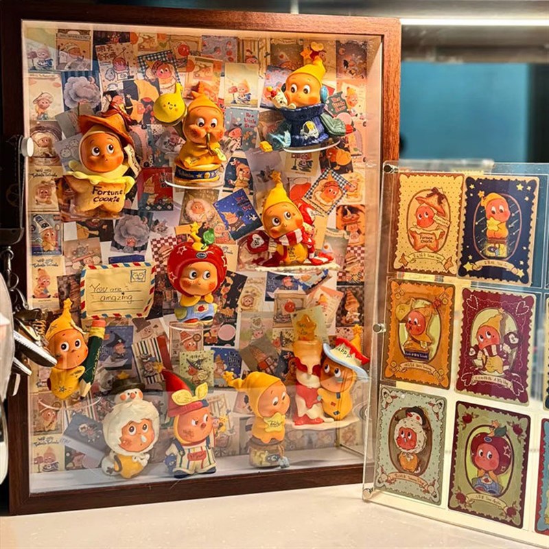 人一代二代收纳相框泡泡玛特展示盒盲盒模型公仔造景收纳盒