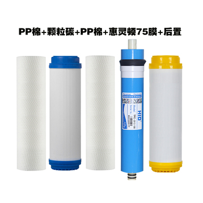 净水器滤芯五个盖子净水机全套PP棉颗粒碳RO反渗透膜后置T33滤芯
