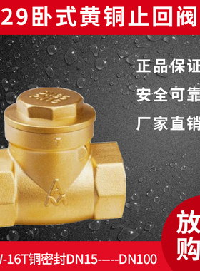 埃美柯429卧式黄铜止回阀H14W-16T铜密封DN15-----DN100