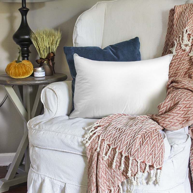 YASSIA鹅毛羽绒靠垫汽车抱枕芯酒店沙发办公室靠背床头护腰大靠枕