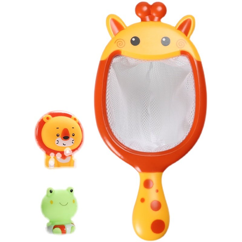 宝宝洗澡喷水捞鱼网兜戏水捏捏叫浴室婴儿童玩具男孩女孩小孩玩具