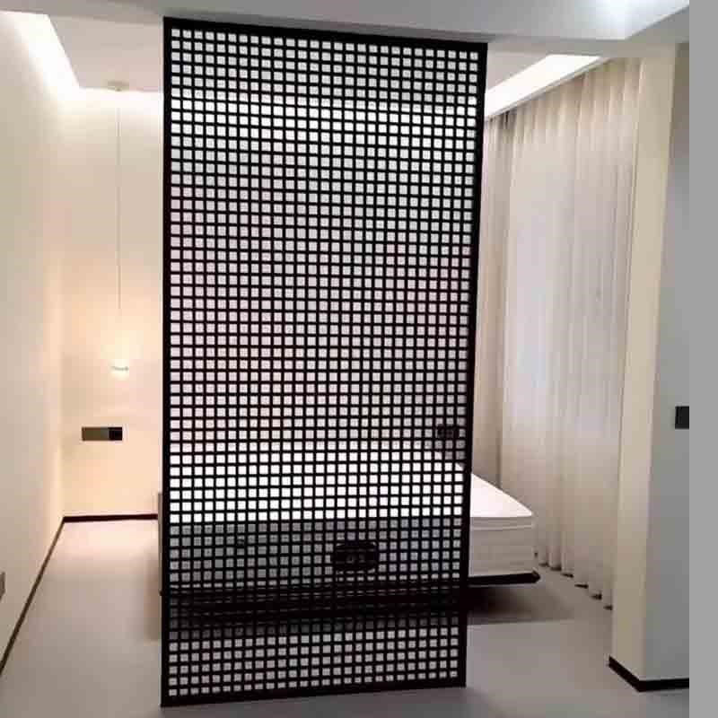 简约十字格子格栅屏风隔s断客厅办公室屏风餐厅入户镂空装饰背景