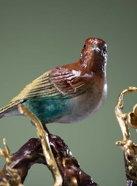 朱炳仁铜喜上眉梢家居客厅装饰精品喜鹊摆件工艺品礼品喜出望外