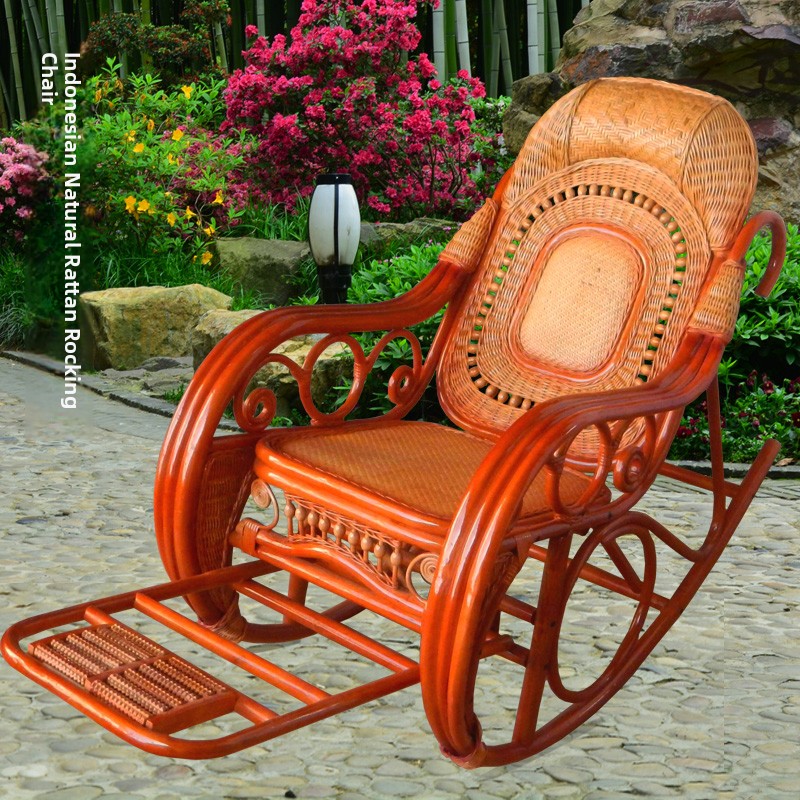 采购产品真藤摇椅,家用休闲竹藤躺椅,休闲椅,老年人家用藤椅,