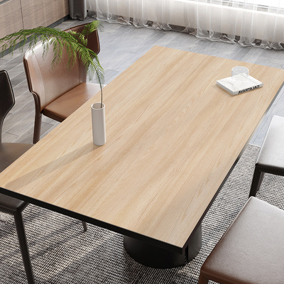 仿实木纹餐桌垫防水防油防烫胡桃原木色高级感皮革桌面保护垫桌布