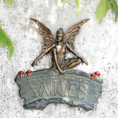 现货纽约下城公园进口小仙子的私家花园牌匾壁饰阳台园艺装饰礼品