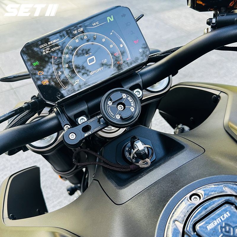 SETES机车手k机骑行支架跑车街车复古车通用快拆防震减震SP支架