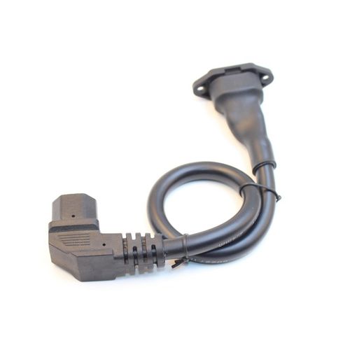 新国标台铃充电器电源座电动车充电口六孔母头插座品字转换线接线