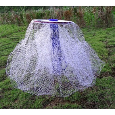 美式傻瓜撒网尼龙线鱼网手抛网旋网捕渔网手撒网 渔网手抛网包邮