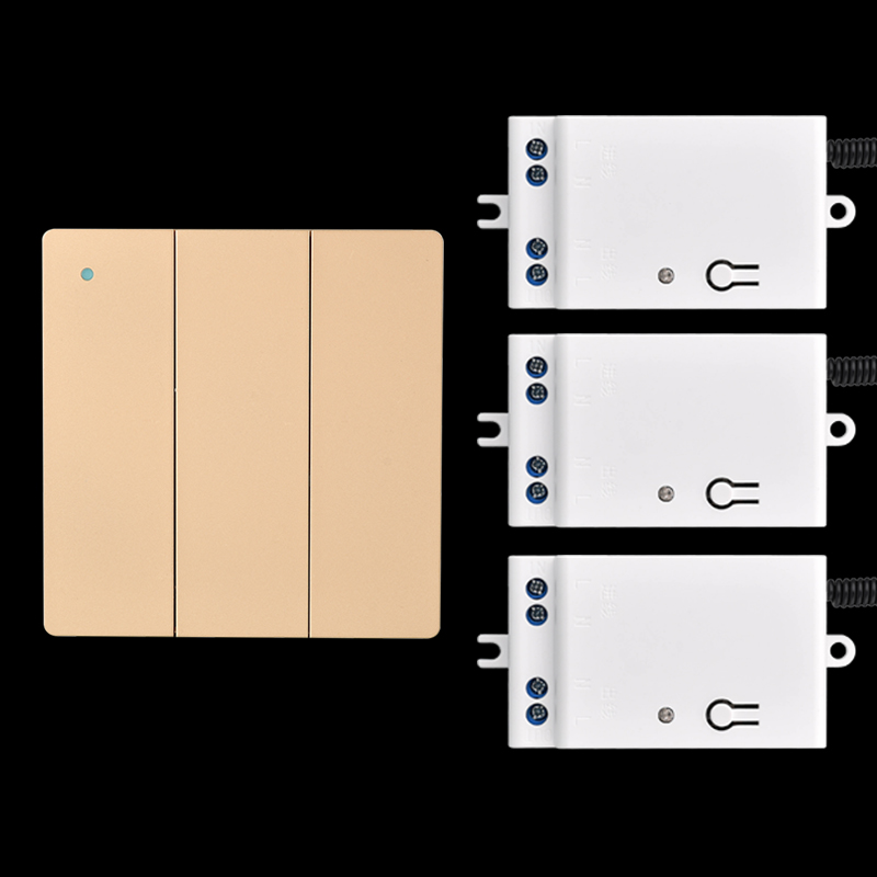 自发电随意贴遥控开关无线遥控模块220V灯家用智能双控免布线面板