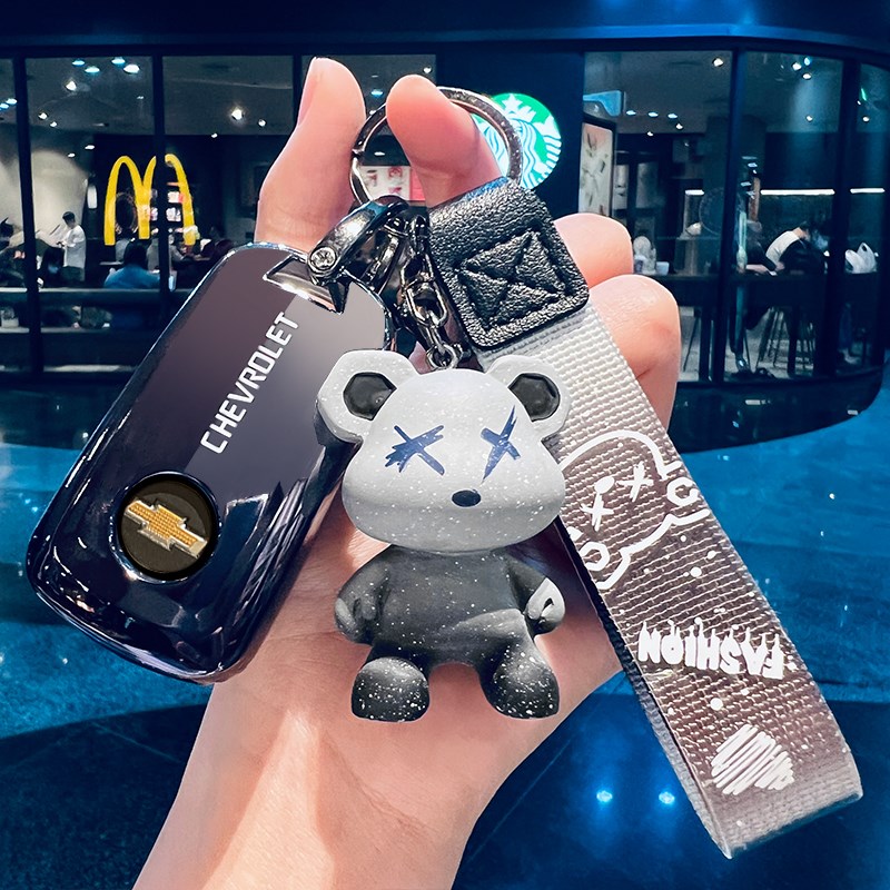 雪佛兰迈锐e宝钥匙套赛欧3车包折叠创酷科沃兹壳科鲁兹挂扣男女链