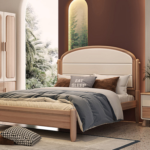 ABC大白儿童实木床现代简约