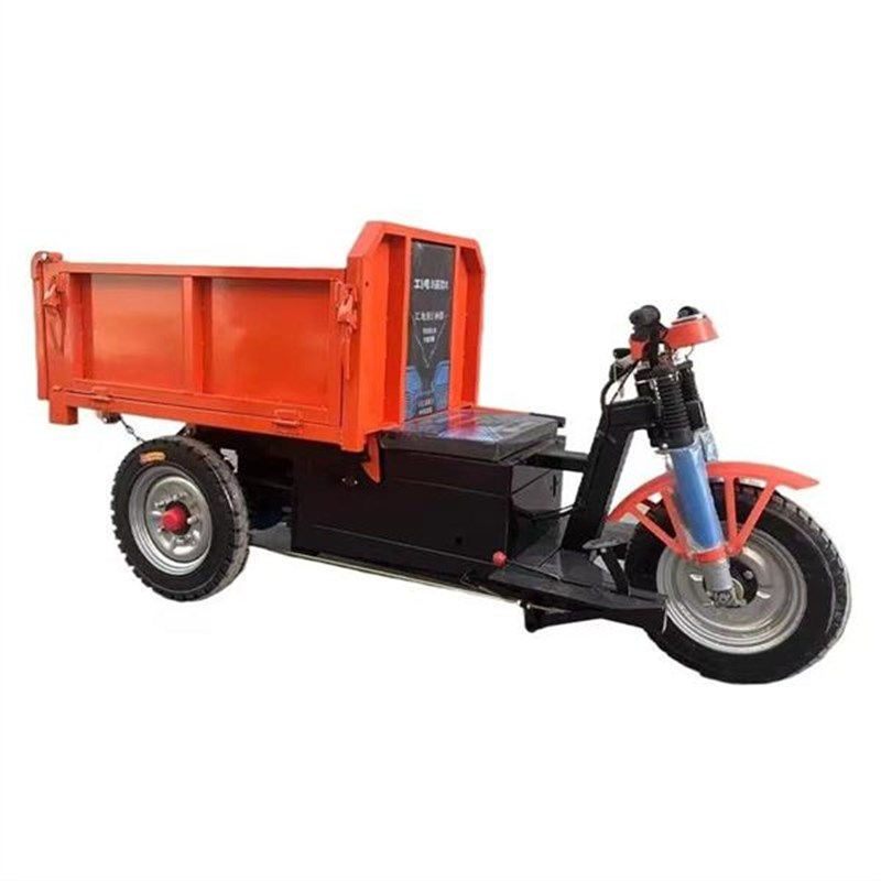 工程电动自卸三轮车工地建筑拉砖沙子混凝土翻斗车养殖拉粪载重王
