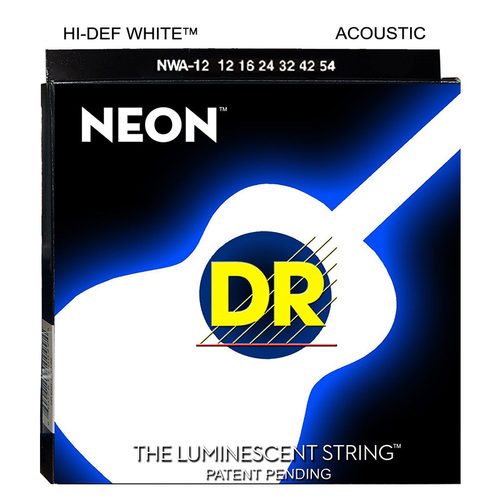 DR NEON霓虹 荧光民谣吉他弦彩色木吉他琴弦 12-54  多色混色可选