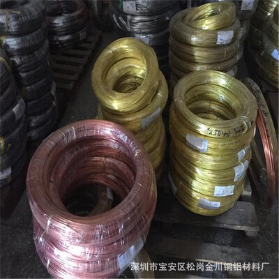 广东0.5mm挂具电镀铜线 H6B5半硬黄铜线 纽扣黄铜丝T2紫铜线