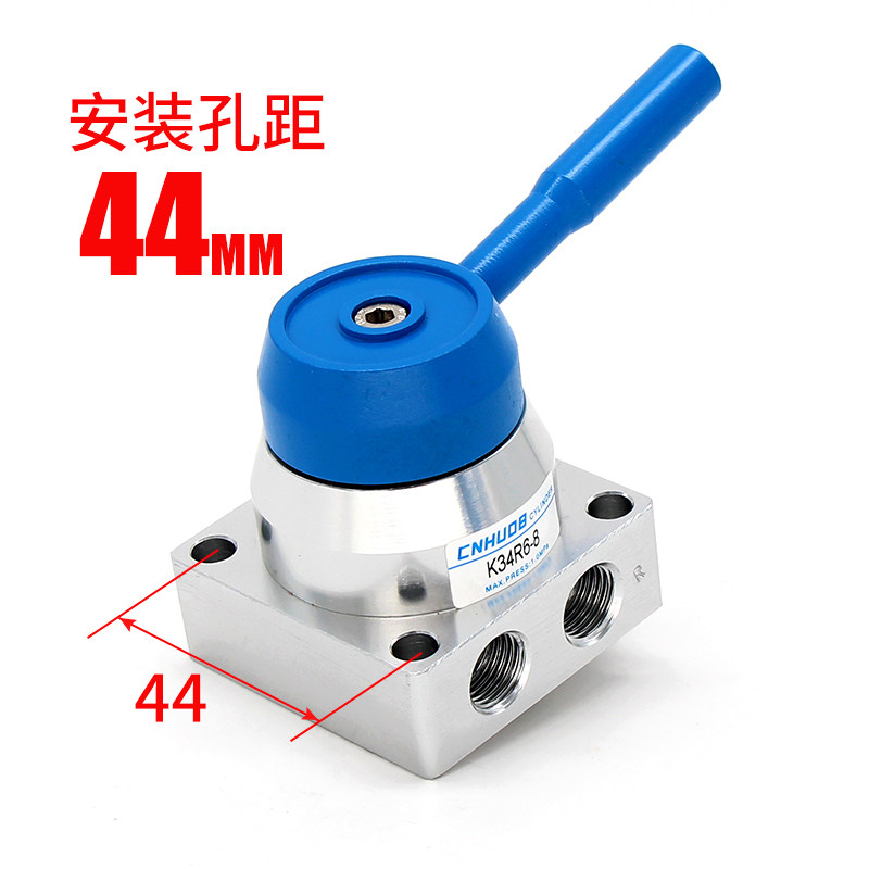 手动气动手板手转K34R6-8-8D/S/Q三位四通气缸气开关