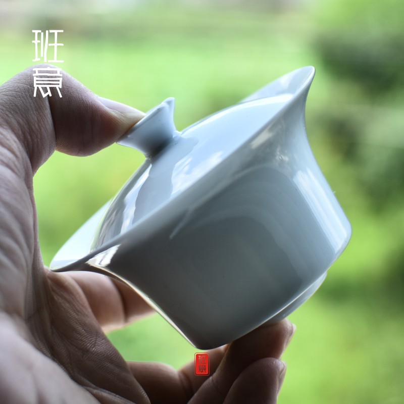 纯手工景德镇陶瓷三才盖碗陶瓷家用泡茶壶大小号功夫茶具茶杯