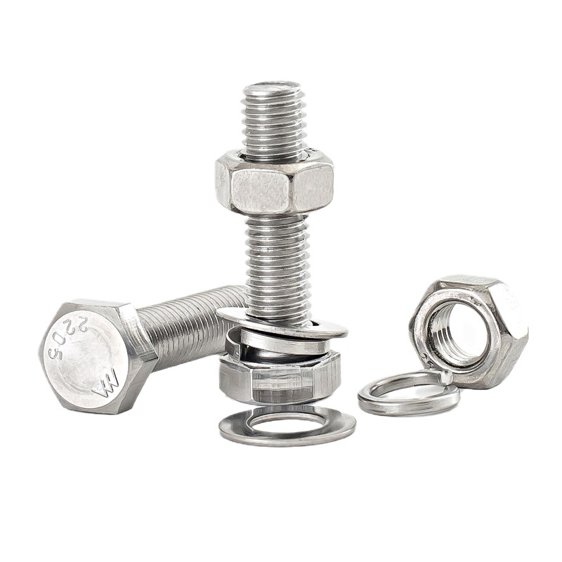 M6M8M10M12   外六角螺栓2205不锈钢螺丝螺母套装配件大全长螺杆