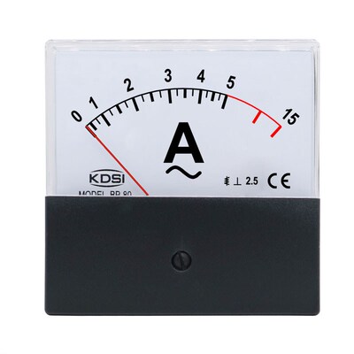 指针式交流电流表BP-80 AC5A 3倍黑盖 面板显示0-15A 圆形开孔