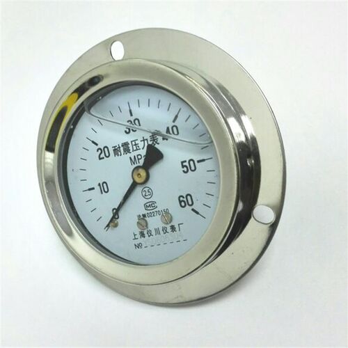 轴向带边耐震压力表 yn-60zt 0-60mpa m14x1.5 表后外壳直径61mm