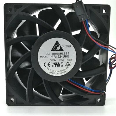 原装台达 PFR1224UHE-CE75 12038 24V 1.75A  3线 大风量散热风扇