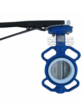 四氟蝶阀 D71F-16 手柄对夹衬四氟蝶阀 DN50 65 80 100 125 150