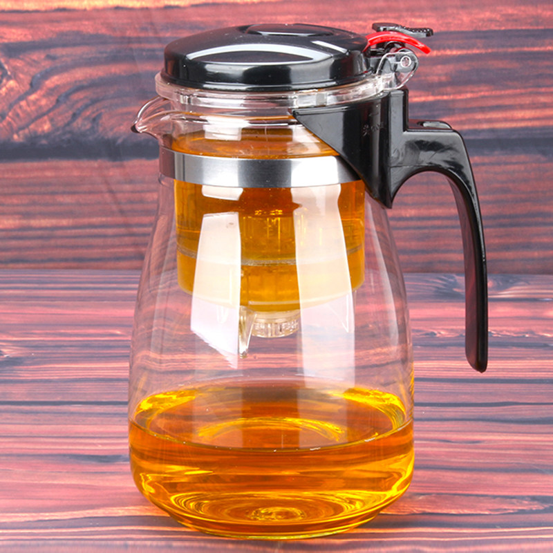 加厚玻璃分茶器飘逸杯茶具茶壶冲茶器可拆洗泡茶壶一键过滤900ml