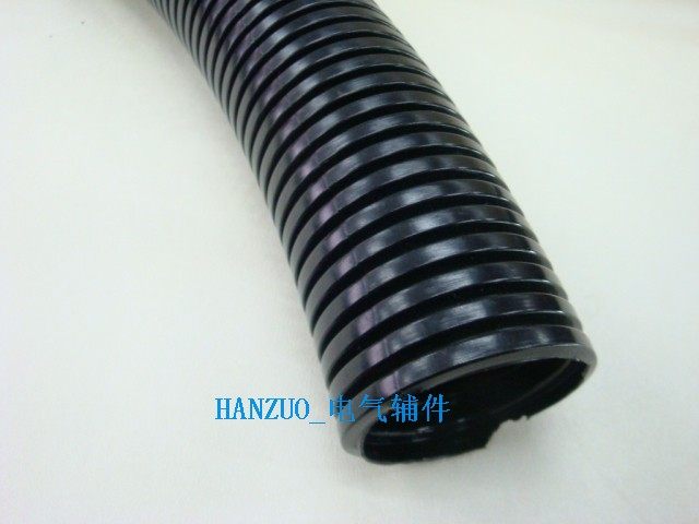 PA6进口尼龙料阻燃软管 AD42.5内径36mm线束管电线保护耐寒V2黑色