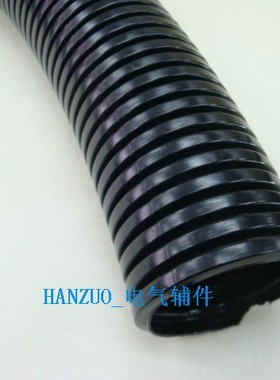 PA6进口尼龙料阻燃软管 AD42.5内径36mm线束管电线保护耐寒V2黑色