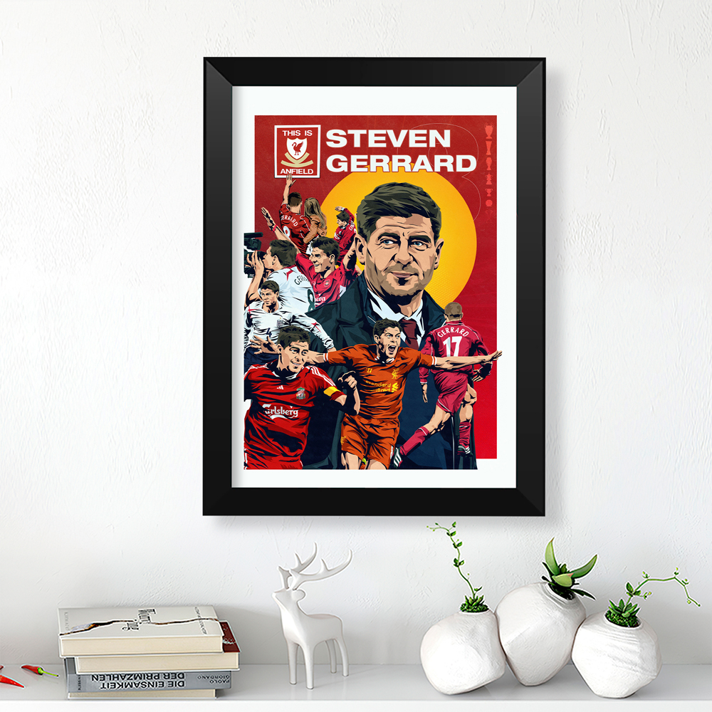 利物浦道路插图相框照片墙酒吧装饰壁画桌海报足球迷桌挂件图片