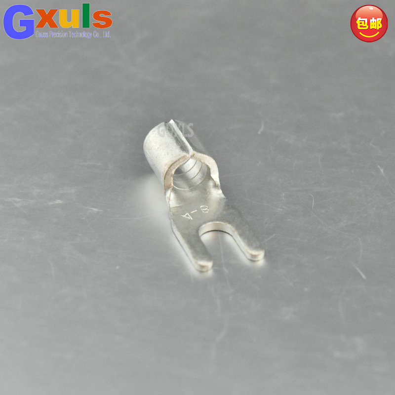 SNB8-4紫铜叉形裸端头 接线端子冷压铜端子 UT接线Z鼻叉型线耳