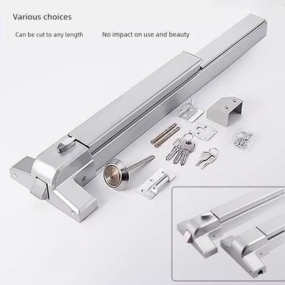 防火门不锈钢锁平推防火门推杆锁逃生锁安全通道锁带报警天地锁