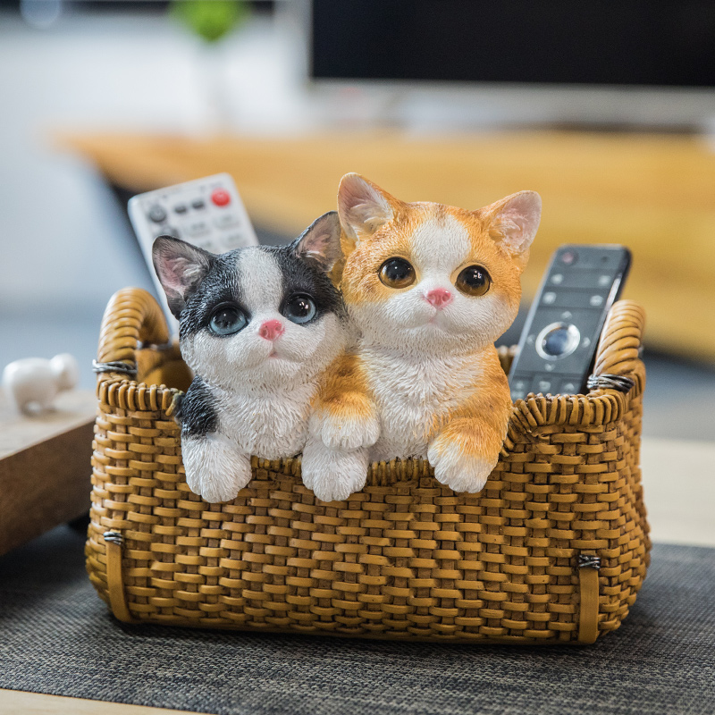 家居客厅茶几装饰摆件创意玄关放钥匙的摆设桌面遥控器杂物收纳盒