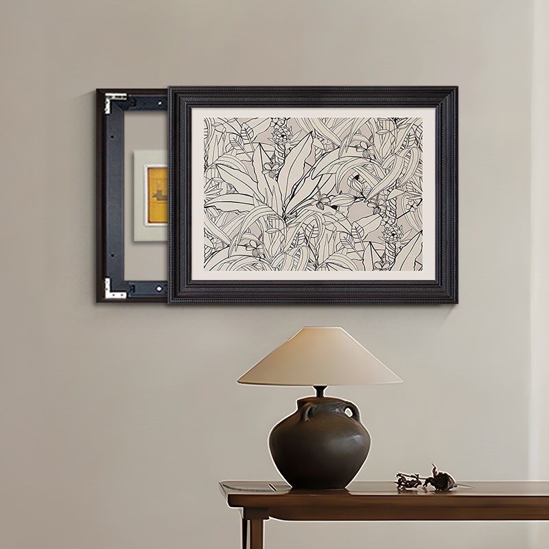 美式复古电表箱装饰画电闸盒遮挡挂画高级感配电箱开关盖板免打孔