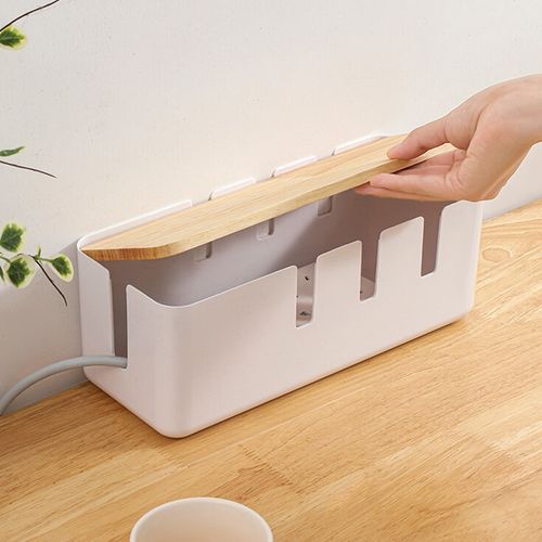 插线板收纳盒桌面插排插座整理遮挡盒充电数据线电源线隐藏置物架