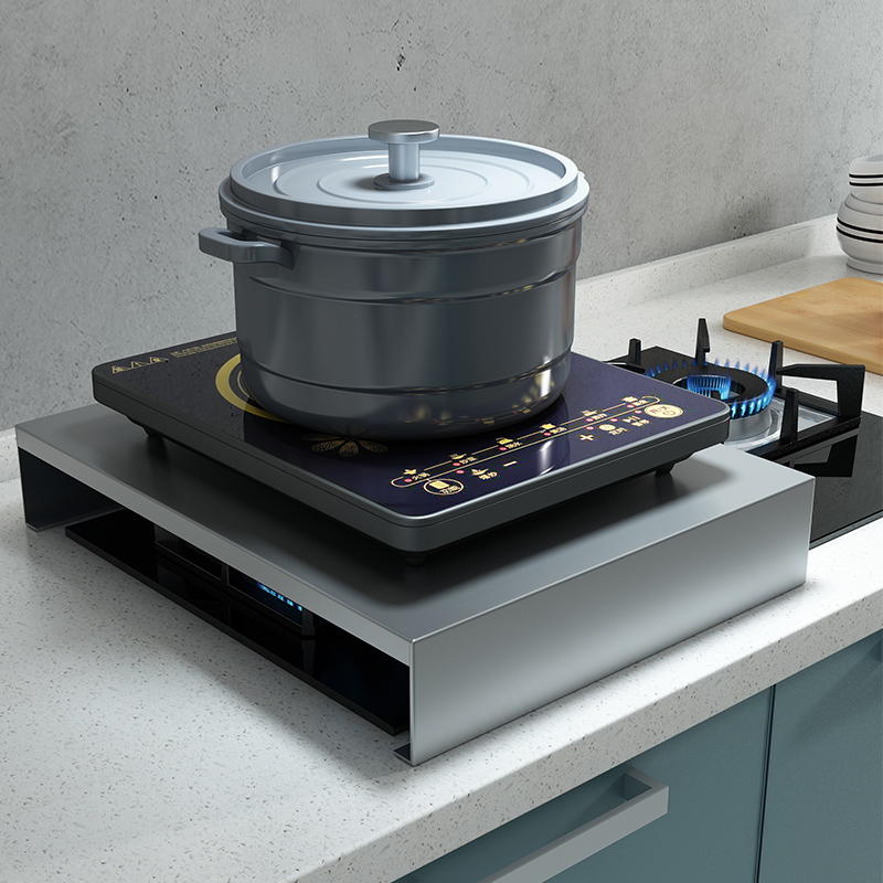 304不锈钢电磁炉支架底座液化天然气煤气灶盖罩桌灶台盖板置物架