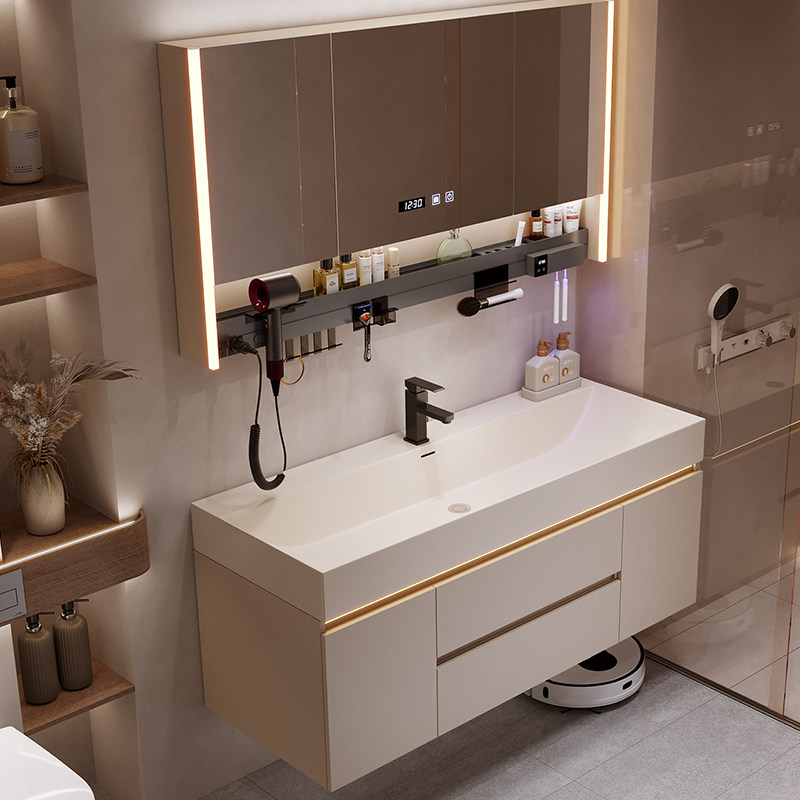 OUPAI欧 派鎏金石一体盆浴室柜卫生间海洋盆洗漱台洗脸盆柜组合柜,家装主材,浴室柜组合,淘宝优惠券,粉丝福利购,淘宝优惠卷