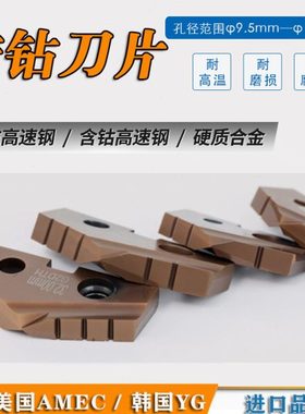铲钻刀片德国进口品质数控钻尖可通用YG/AMEC铲钻刀杆钻片