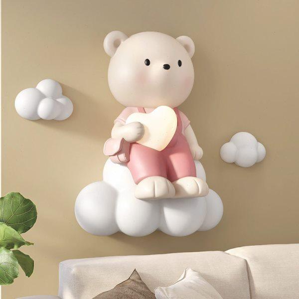 创意熊壁挂客厅沙发背景墙装饰品立体壁饰卧室床头挂画儿童房夜灯,家居饰品,壁饰,淘宝优惠券,粉丝福利购,淘宝优惠卷